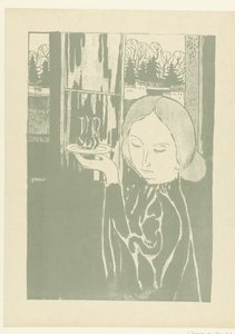 Frau mit Wasserkanne auf Tablett von Maurice Denis