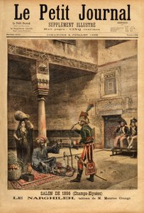 Während der französischen Kampagne in Ägypten, ein Soldat befragt einen Einheimischen über seine Wasserpfeife, die Nargileh von Maurice Henri (after) Orange
