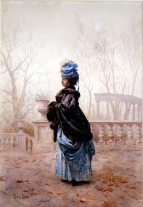 Eine elegante Dame von Maurice Leloir