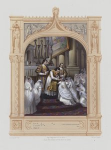 Erstkommunion (Aquatinta) von Maurice Leloir