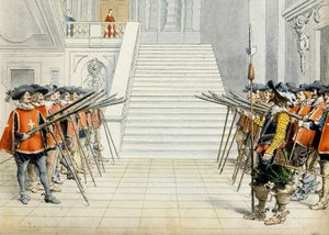 Geschichte Frankreichs: Die Wache von Kardinal Richelieu (Armand Jean du Plessis) von Maurice Leloir