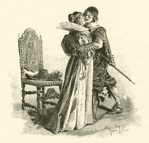 Illustration für Die drei Musketiere (Gravur) von Maurice Leloir