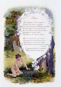 Juni „La Chanson du mois“ von Jérôme Doucet, Illustration - Maurice Leloir, Ausgabe Reims 1904. L. Michaud