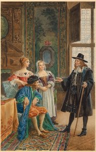 Molière krank (Illustration) von Maurice Leloir