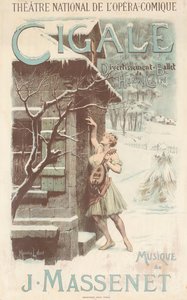 Plakat für das Ballett Cigale von Jules Massenet