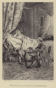 Rousseau liest seine Novelle Julie der Marschallin vor von Maurice Leloir