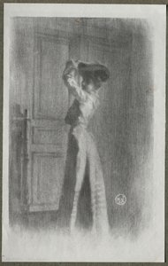 Modische Frau von Maurice Louis Henri Newmont