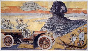Der Mercedes ist das erstaunlichste Auto, ca. 1900 (Illustration) von Maurice Neumont