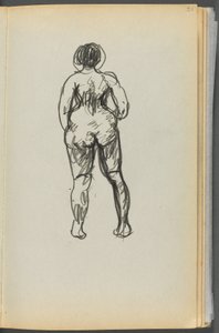 Skizzenbuch - The Granite Shore Hotel, Rockport, Seite 031: Weiblicher Akt von hinten von Maurice Prendergast