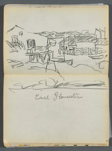 Skizzenbuch - Das Granitküstenhotel, Rockport, Seite 080 & 81: "East Gloucester"