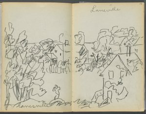 Skizzenbuch - The Granite Shore Hotel, Rockport, Seite 144 & 145: "Lanesville"