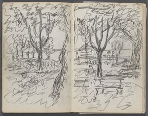 Skizzenbuch, The Dells, Nr. 127, Seite 008 & 9: Landschaft