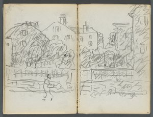 Skizzenbuch, Die Dells, Nr. 127, Seite 094 & 95: Dorfstraße