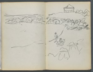 Skizzenbuch, The Dells, Nr. 127, Seite 130 & 131: Küstenansicht