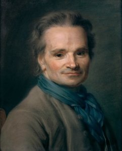 Porträt des Bildhauers Jean-Baptiste Lemoyne, 1704-1778, 1763 von Maurice Quentin de La Tour