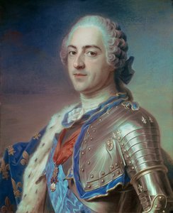 Porträt von Ludwig XV. in Rüstung von Maurice Quentin de La Tour