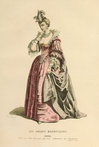 Kostüm für die Rolle der Eriphile, um 1868 (Gravur) von Maurice Sand