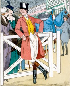 "Gazette du Bon Ton": Nr. 4, Les Propos Desobligeants, tenue pour le Concours Hippique von Maurice Taquoy