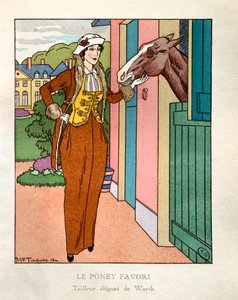 Das Lieblingspony. Pariser Mode: Stilvoller Schneider von Charles Frederic Worth (1825-1895)