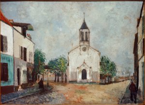 Kirche in Villanteuse von Maurice Utrillo