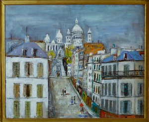 Rue Chappe, Montmartre, ca. 1937 von Maurice Utrillo