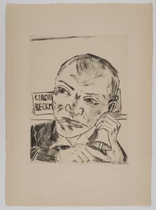 Der Ausrufer (Selbstbildnis) von Max Beckmann