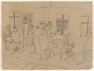 Redaktionszimmer von Max Beckmann