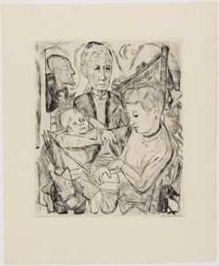 Familienszene (Familie Beckmann) von Max Beckmann