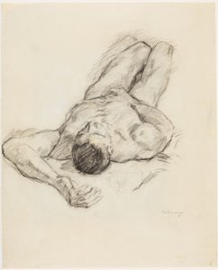 Liegender männlicher Akt von Max Beckmann