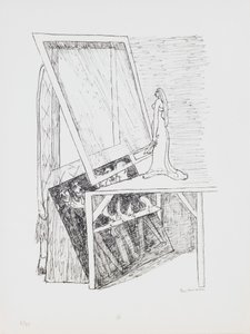 Zauberspiegel, Platte 13 aus dem Portfolio „Tag und Traum“ von Max Beckmann