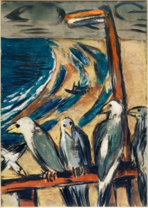 Möwen im Sturm von Max Beckmann