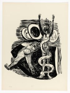 Der Sündenfall, Platte 14 aus Tag und Traum von Max Beckmann