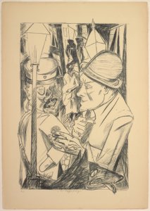 Der Heimweg, Platte zwei aus Die Hölle von Max Beckmann