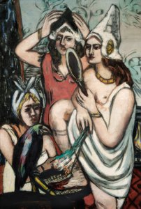 Vor dem Kostümfest (Drei Frauen) von Max Beckmann