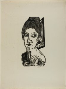Frau mit Kerze