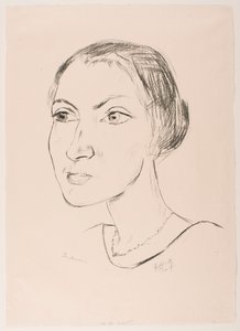 Frau mit Halskette (Frau Parcus) von Max Beckmann