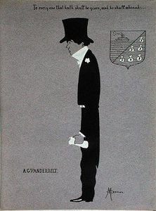 Karikatur von Alfred Gwynne Vanderbilt (1877-1915), aus 