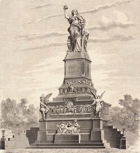 Niederwalddenkmal, Denkmal zur Erinnerung an die Einigung Deutschlands von Max Henze-Dassau