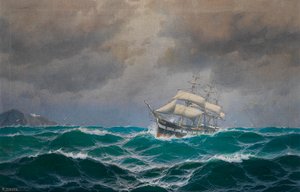 Dreimaster auf hoher See von Max Jensen