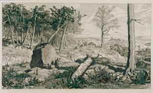 Landschaft mit Bäumen von Max Klinger