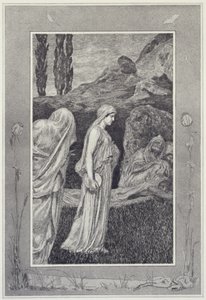 Psyche in Tartarus, Platte 39 aus der Serie „Cupid und Psyche: Opus V“ von Max Klinger
