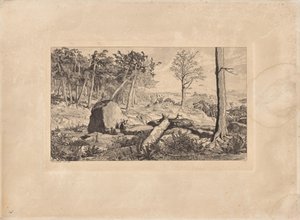 Simplicius in der Waldeinsamkeit (Platte X), aus Intermezzi. Rad. Op. IV. 12 Kompositionen von Max Klinger