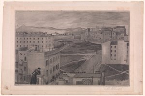 Blick aus dem Atelierfenster des Künstlers, Rom