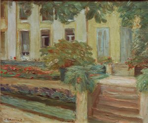 Die Blumenterrasse im Wannseegarten nach Südwesten