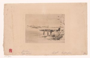 Landschaft mit Zaun und Mühle von Max Liebermann