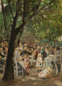 Münchner Biergarten von Max Liebermann