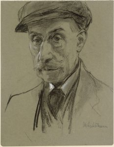 Selbstbildnis mit Mütze von Max Liebermann