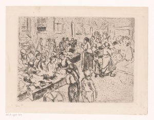 Straßenhandel im alten Judenviertel in Amsterdam von Max Liebermann