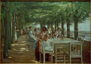 Terrasse im Restaurant Jacob in Nienstedten an der Elbe von Max Liebermann