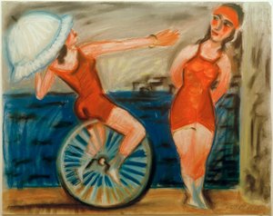 Einradfahrerinnen von Max Pechstein